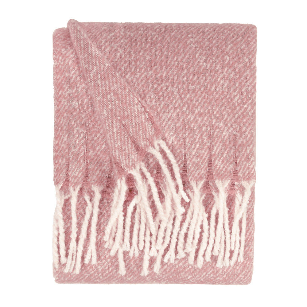 Isla Woven Tasselled Throw Heather