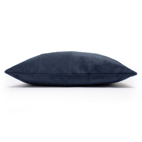 Plain Blue Cushions - Jagger Ribbed Corduroy Cushion Cover Navy Blue furn.
