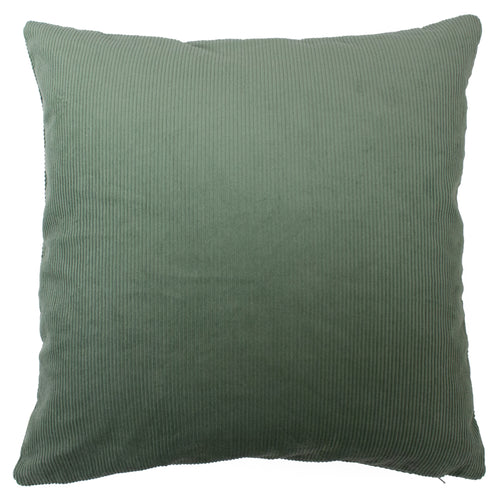 Plain Green Cushions - Jagger Ribbed Corduroy Cushion Cover Sage Green furn.