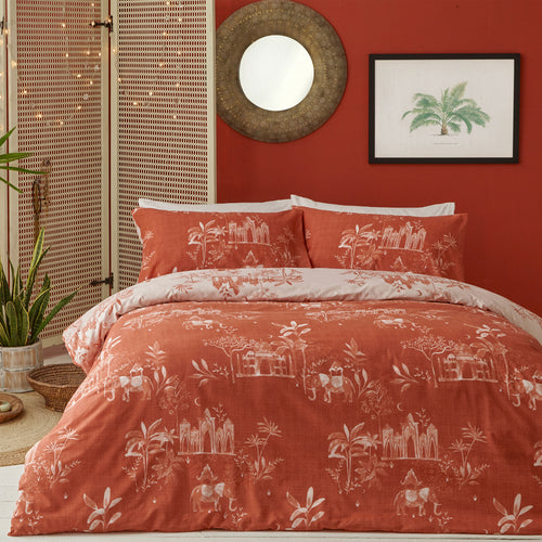 Global Red Bedding - Jaipur Elephant Duvet Cover Set Paprika furn.