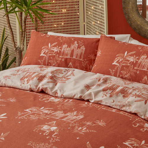 Global Red Bedding - Jaipur Elephant Duvet Cover Set Paprika furn.