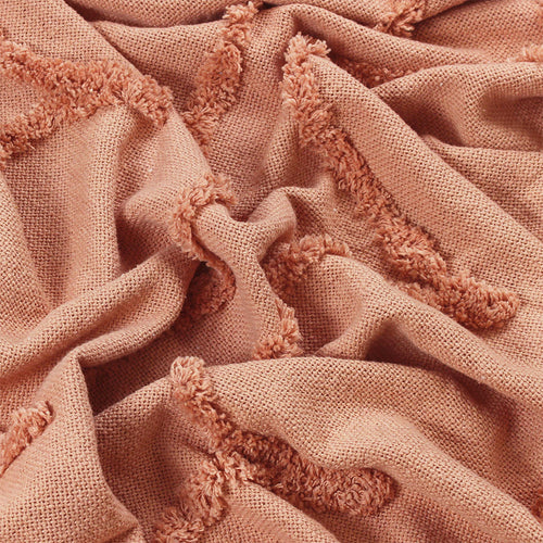 Striped Pink Throws - Jakarta Tufted Throw Blush furn.
