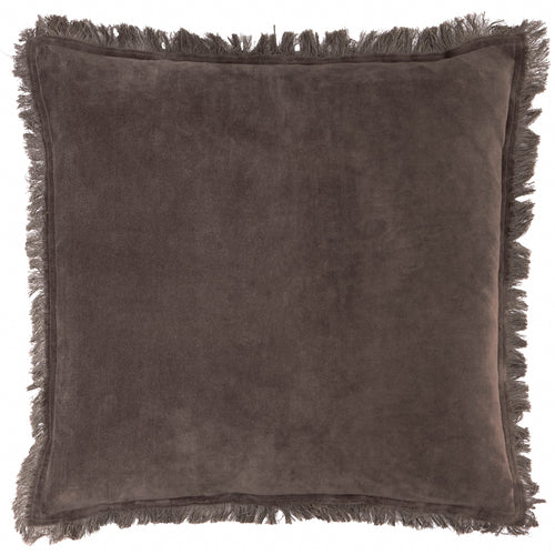 Jaye Cotton Velvet Cushion Bitter Chocolate