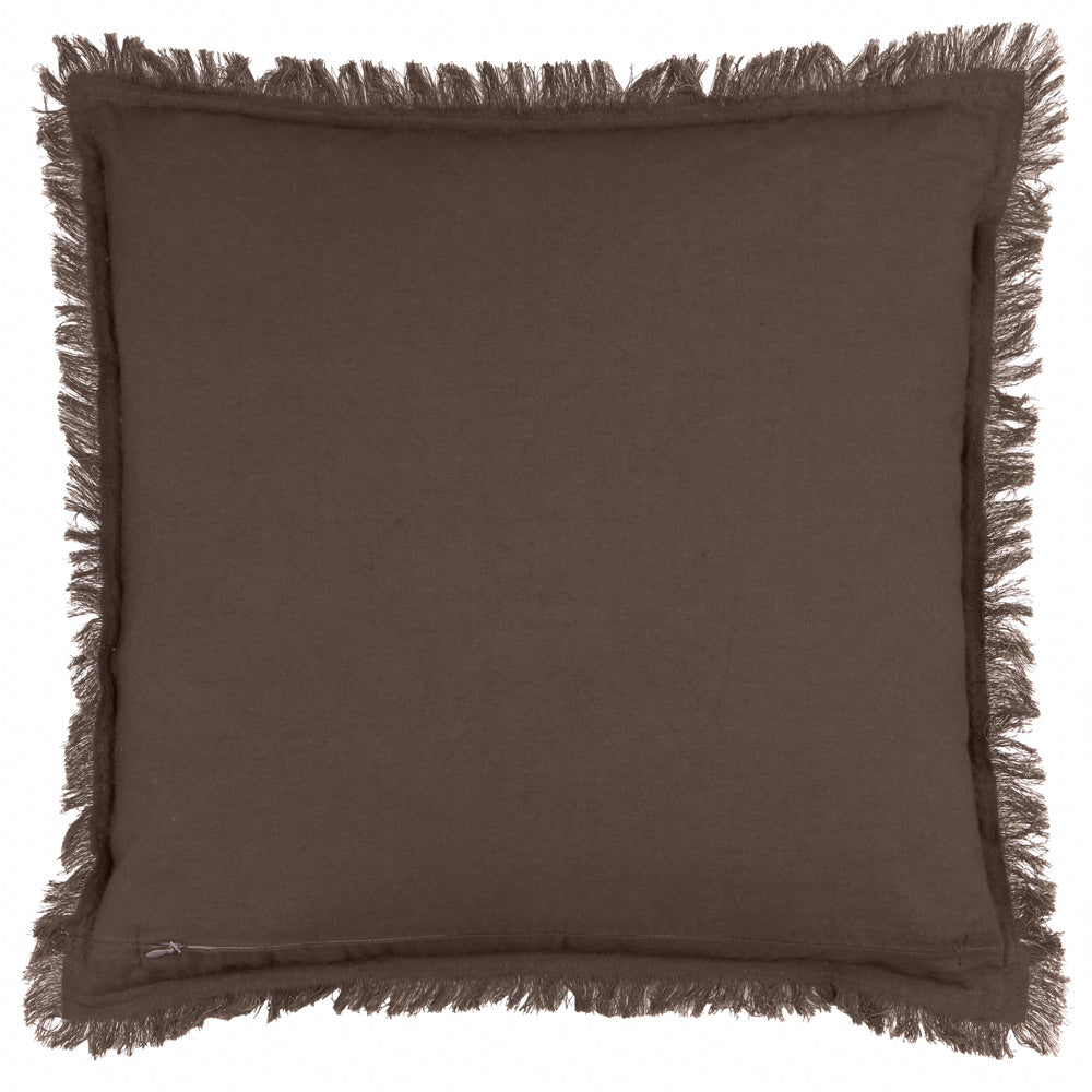 Jaye Cotton Velvet Cushion Bitter Chocolate