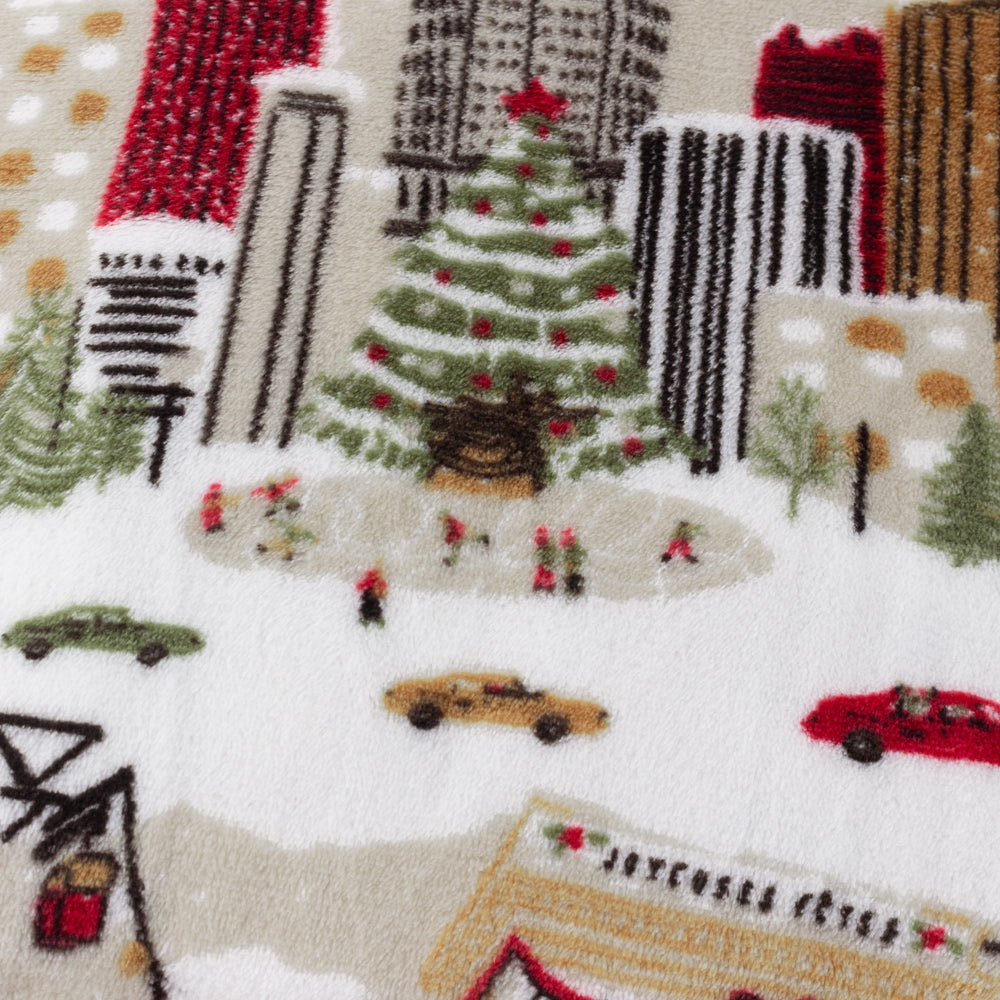 Joy To All Printed Fleece Throw Cream