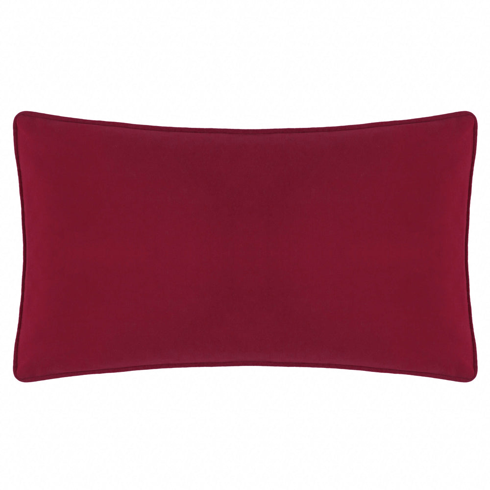 Joy To All Embroidered Velvet Cushion Snow Berry