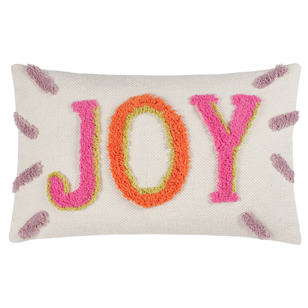 Joy Cotton Tufted Cushion Pink