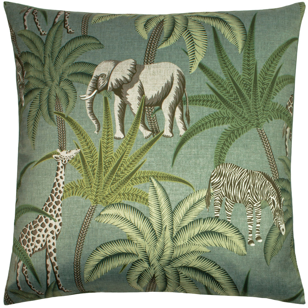 Jungle Parade Green Cushion Cover | Green Cushions | Paoletti – furn.com