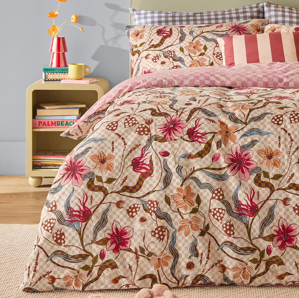 Juno Reversible Printed Duvet Cover Set Multicolour
