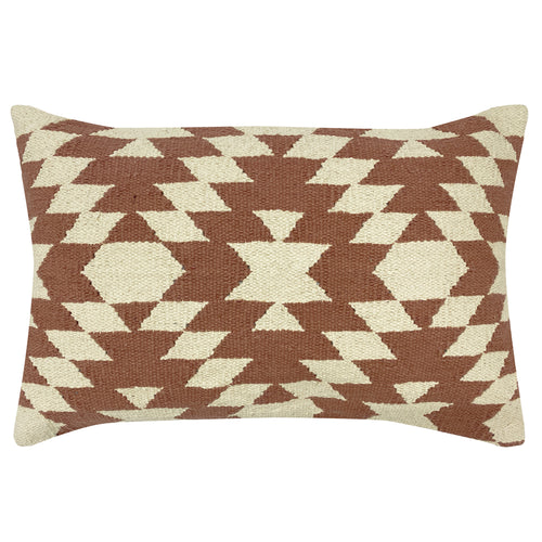 Geometric Red Cushions - Jura Woven Geometric Cushion Cover Sienna Yard