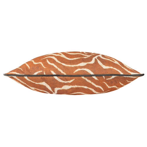 Animal Orange Cushions - Jurong Tiger Chenille Cushion Cover Rust Wylder