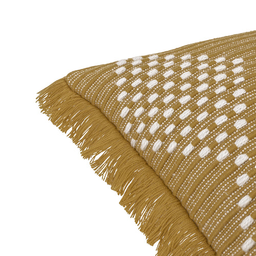 Geometric Gold Cushions - Kadie Outdoor/Indoor Woven Cushion Cover Gold furn.