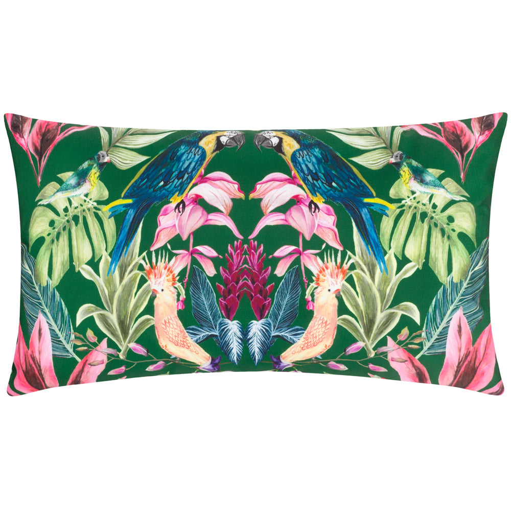 Kali Birds Outdoor Cushion Dark Green