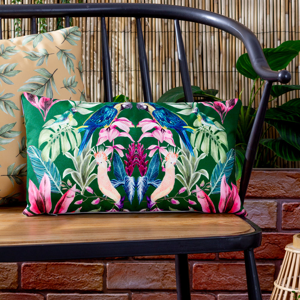 Dark green outdoor cushions sale