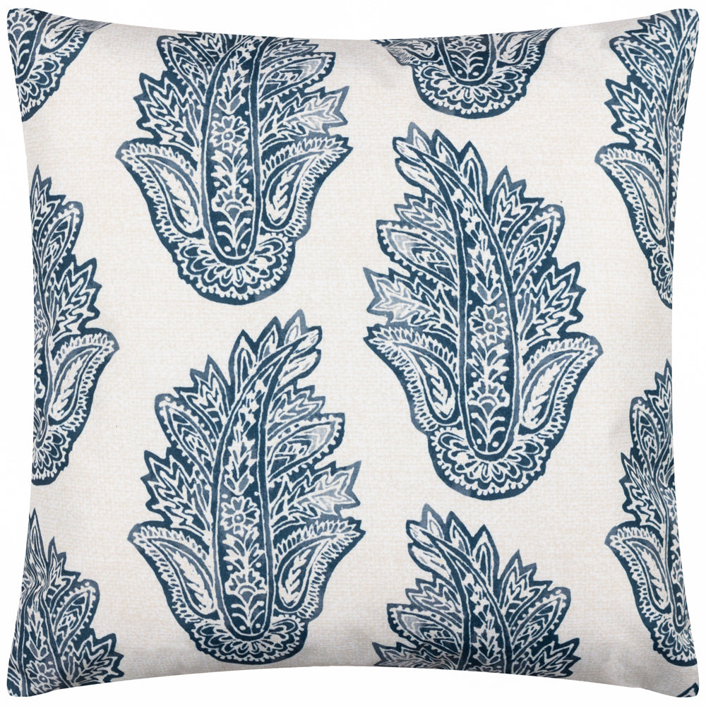 Kalindi Paisley Outdoor Cushion Navy
