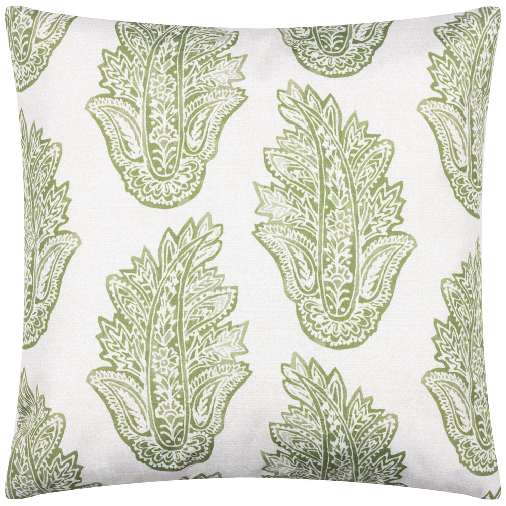 Kalindi Paisley Outdoor Cushion Olive