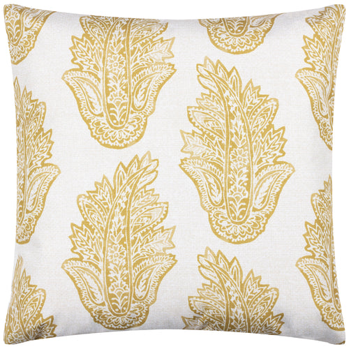 Abstract Yellow Cushions - Kalindi Paisley Outdoor Cushion Cover Saffron Paoletti