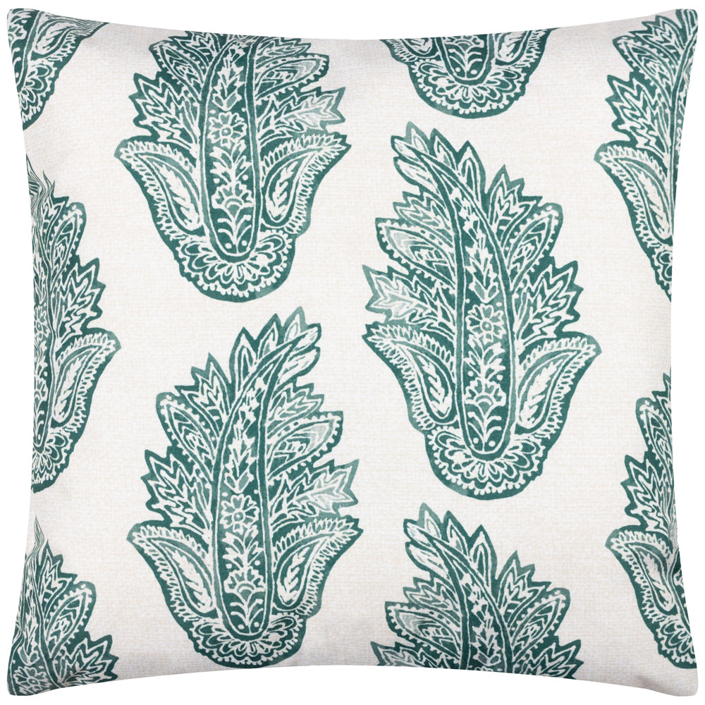 Kalindi Paisley Outdoor Cushion Teal