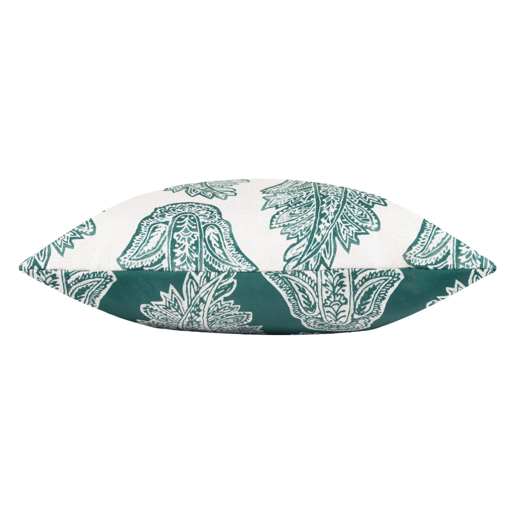 Kalindi Paisley Outdoor Cushion Teal