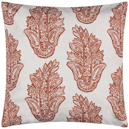 Abstract Red Cushions - Kalindi Paisley Outdoor Cushion Cover Terracota Paoletti