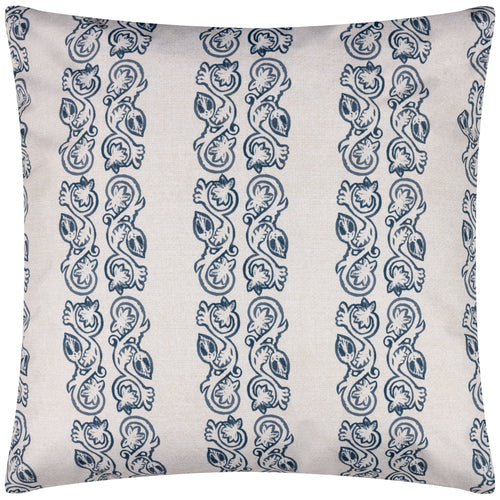 Abstract Blue Cushions - Kalindi Stripe Outdoor Cushion Cover Navy Paoletti