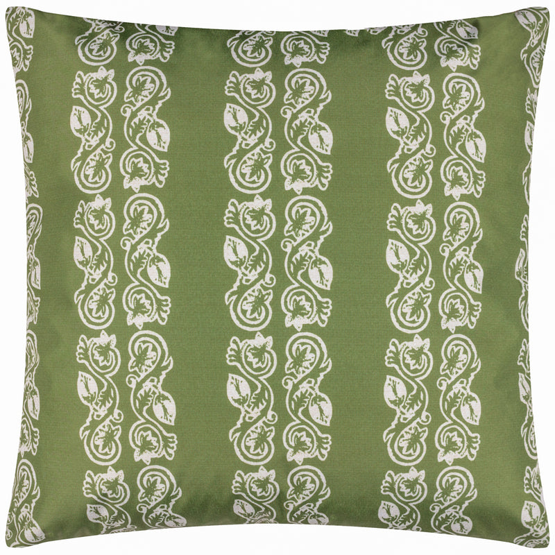 Abstract Green Cushions - Kalindi Stripe Outdoor Cushion Cover Olive Paoletti