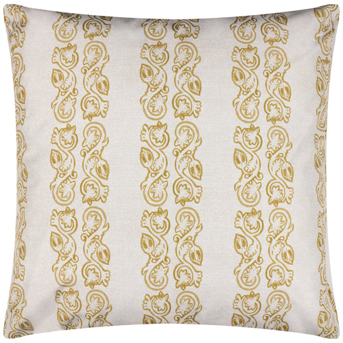 Abstract Yellow Cushions - Kalindi Stripe Outdoor Cushion Cover Saffron Paoletti