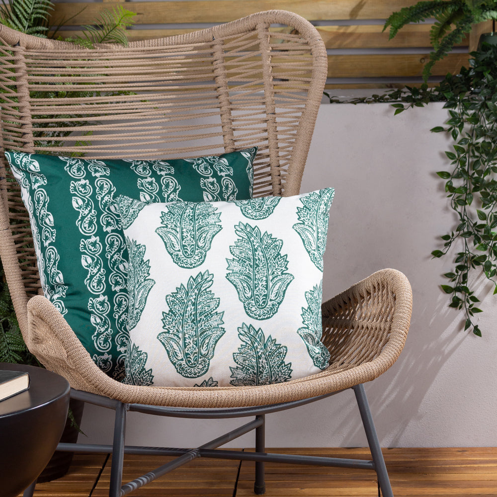 Kalindi Stripe Outdoor Cushion Teal