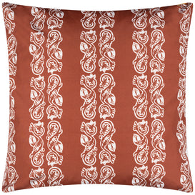 Paoletti Kalindi Stripe Outdoor Cushion Cover in Terracota