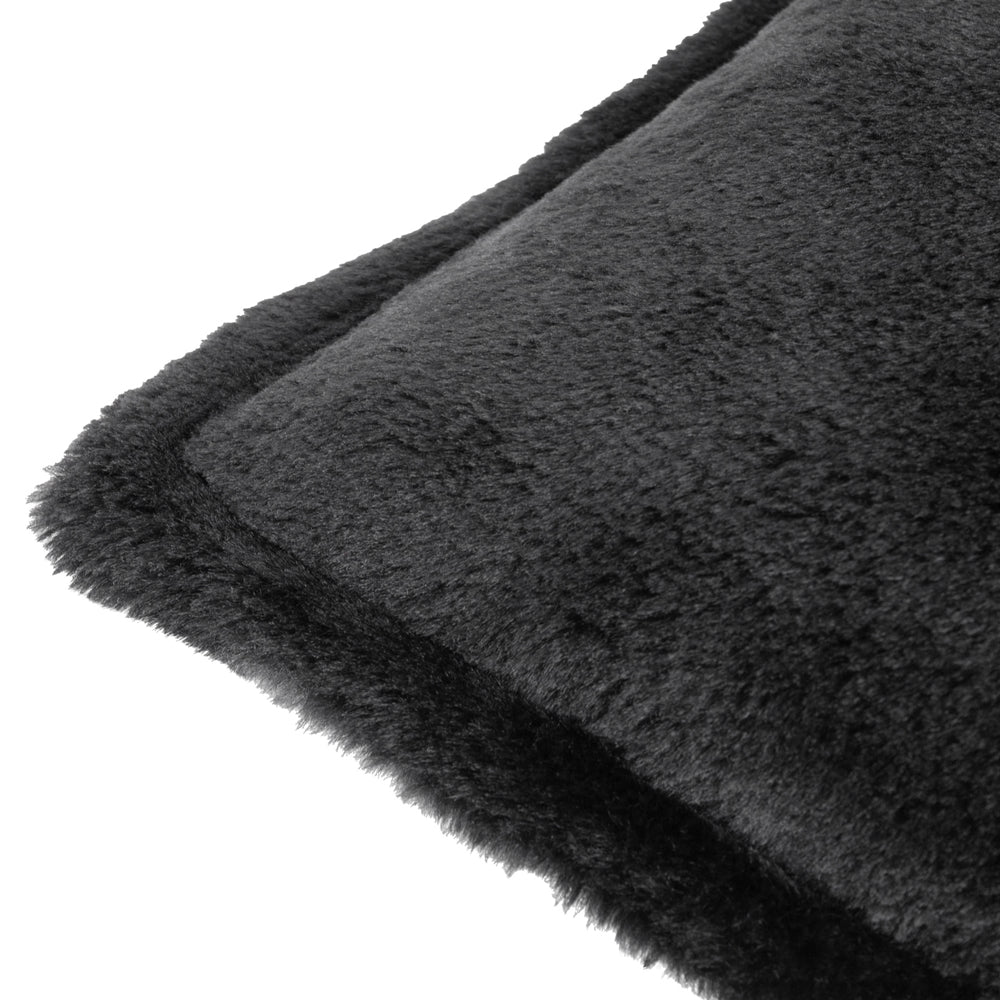 Kallu Faux Fur Cushion Black