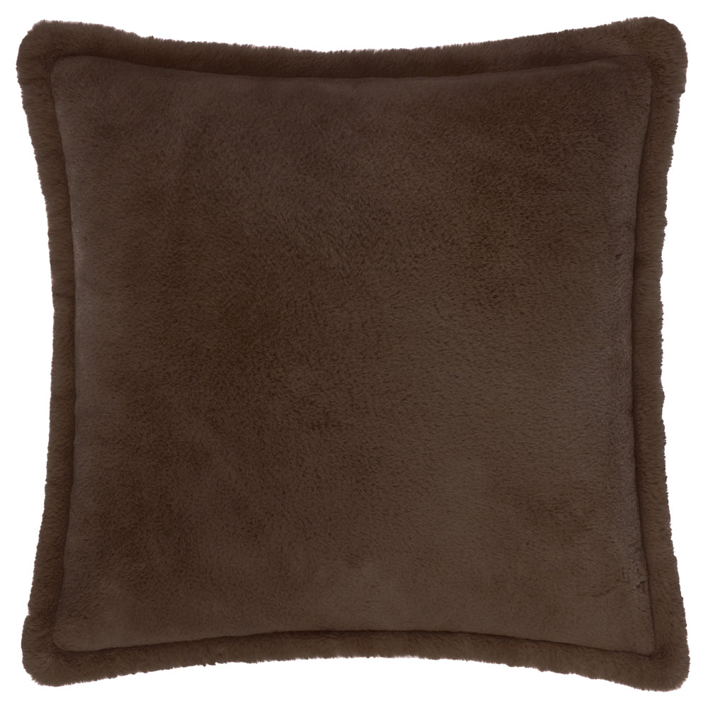 Kallu Faux Fur Cushion Chocolate