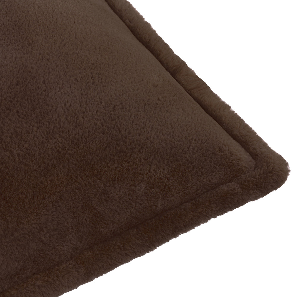 Kallu Faux Fur Cushion Chocolate