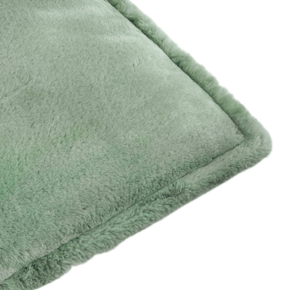 Kallu Faux Fur Cushion Frost Green