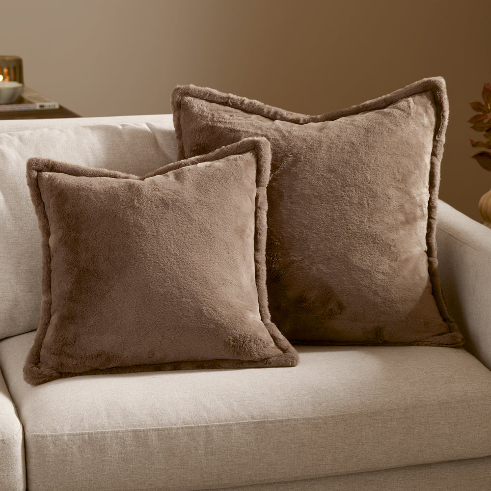 Kallu Faux Fur Cushion Mocha
