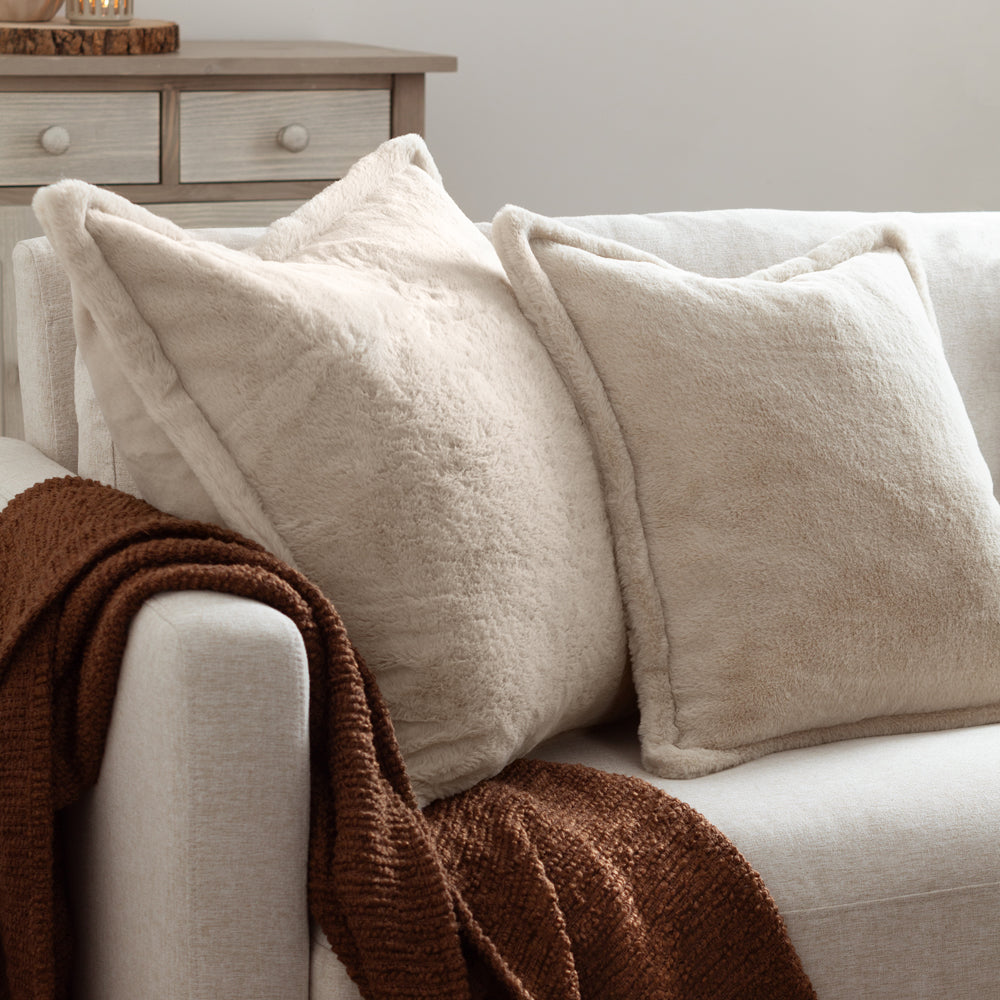Kallu Faux Fur Cushion Natural