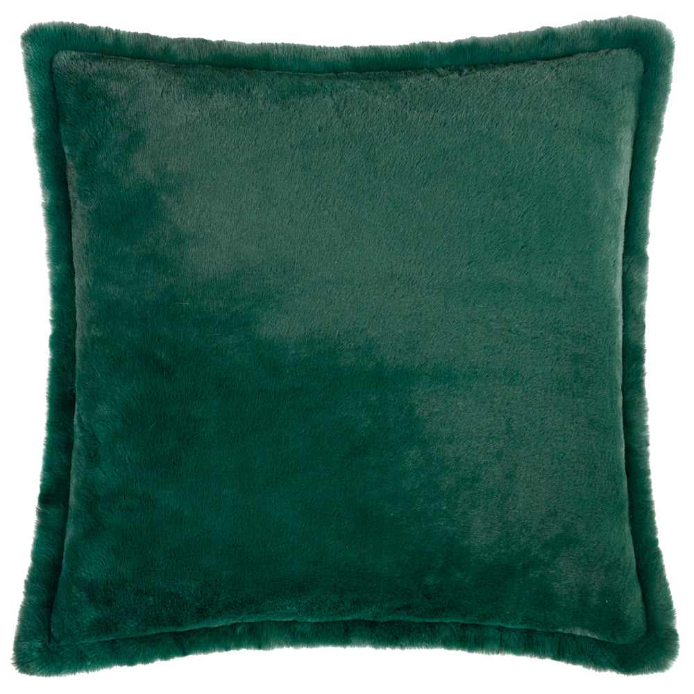 Kallu Faux Fur Cushion Needle Green