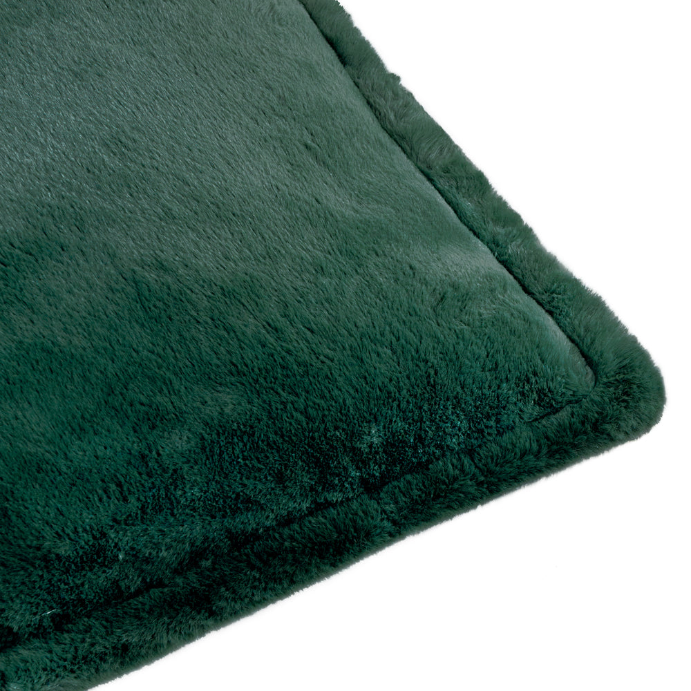 Kallu Faux Fur Cushion Needle Green