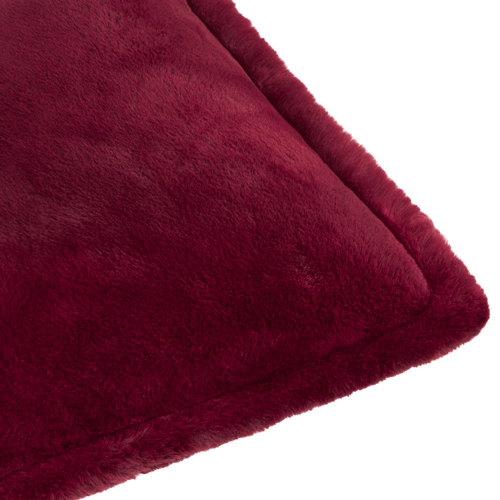 Kallu Faux Fur Cushion Berry
