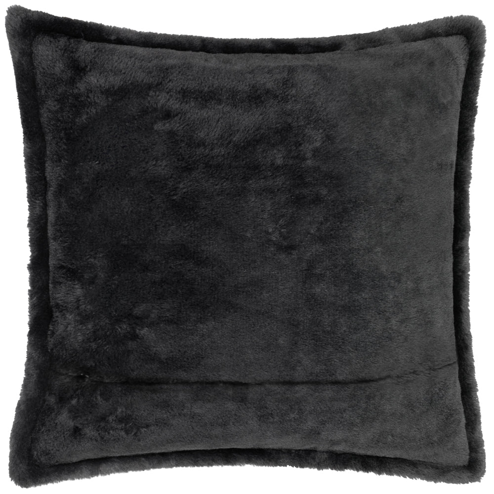 Kallu Faux Fur Cushion Black