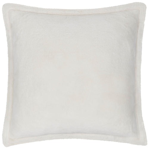 Plain White Cushions - Kallu Faux Fur Cushion Cover Ecru furn.