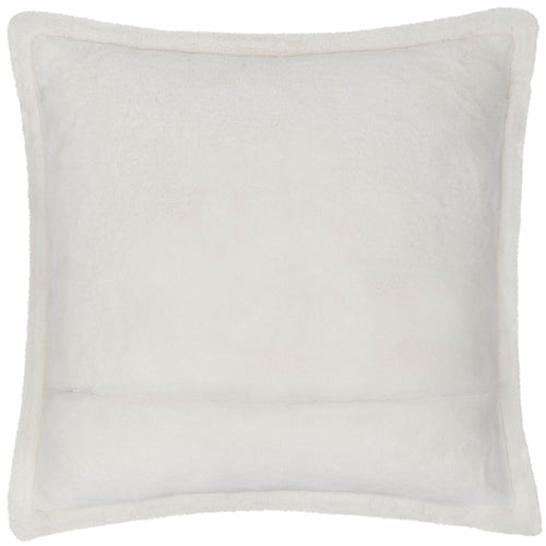 Plain White Cushions - Kallu Faux Fur Cushion Cover Ecru furn.