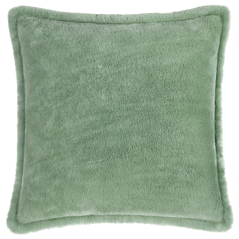 Kallu Faux Fur Cushion Frost Green