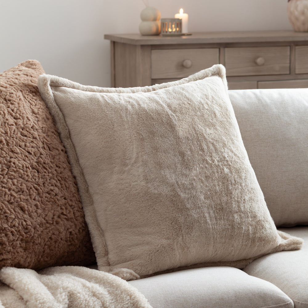 Kallu Faux Fur Cushion Natural