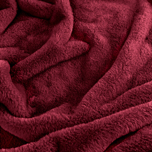 Kallu Double-Sided Faux-Fur Throw Berry