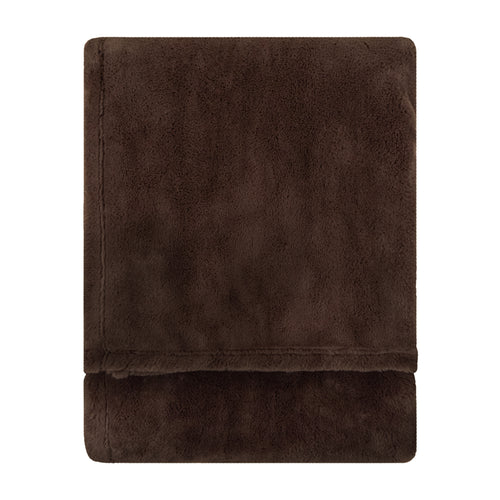 Kallu Double-Sided Faux-Fur Throw Chocolate