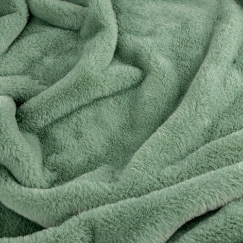 Kallu Double-Sided Faux-Fur Throw Frost Green