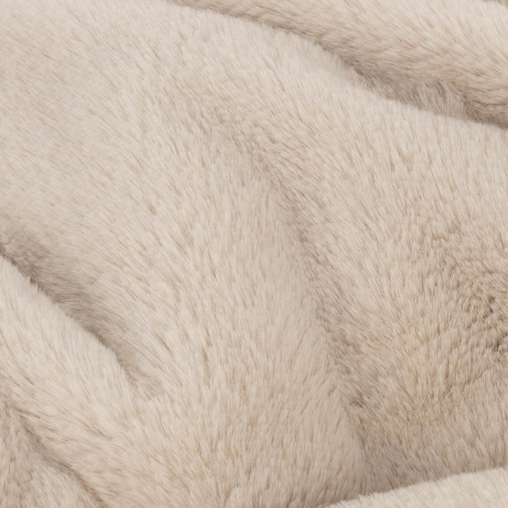 Kallu Double-Sided Faux-Fur Throw Natural