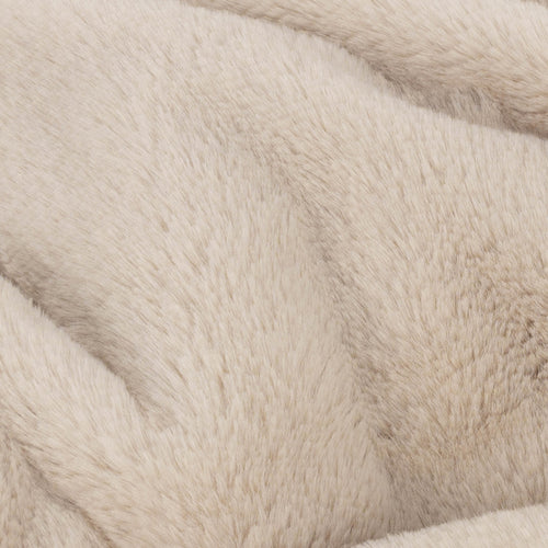 Plain Beige Throws - Kallu Double-Sided Faux-Fur Throw Natural furn.