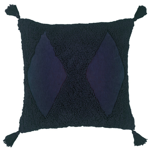 Global Blue Cushions - Kantha Tufted Diamond Cushion Cover Navy furn.