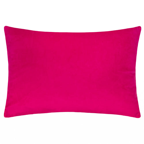 Geometric Blue Cushions - Keela Cut Velvet Cushion Cover Magenta/Blue Paoletti